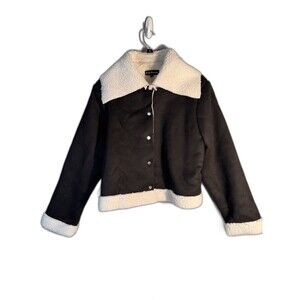 Women's Eilly Bazar Faux Suede and Sherpa Back Jacket Size Large New